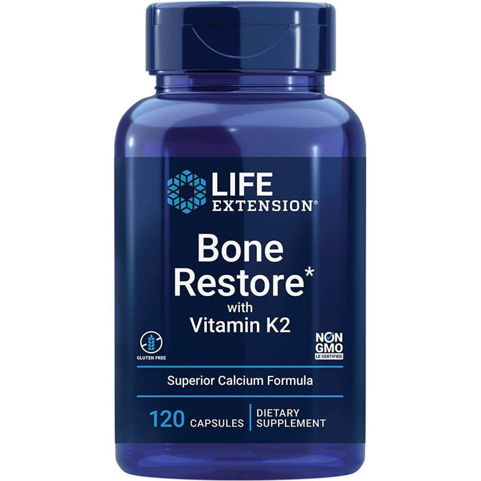 Life Extension Bone Restore with Vitamin K2 120 Capsules - Health and Wellbeing at MySupplementShop by Life Extension