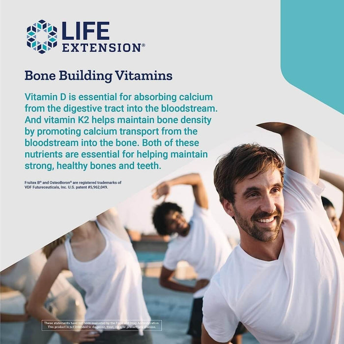 Life Extension Bone Restore with Vitamin K2 120 Capsules - Health and Wellbeing at MySupplementShop by Life Extension