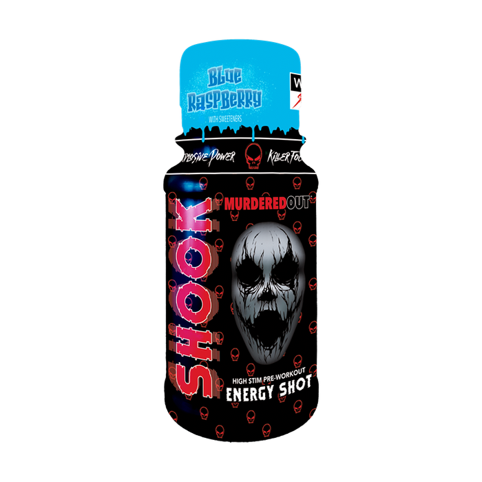 Murdered Out Shook Shot - Pre-Workout Shot 12x60ml - Blue Raspberry - Pre Workout at MySupplementShop by Murdered Out