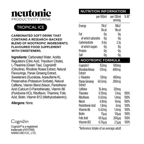 Neutonic Productivity Drink - 12 x 330ml