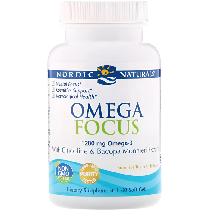 Nordic Naturals Omega Focus with Citicoline & Bacopa Monnieri Extract, 1280mg - 60 softgels
