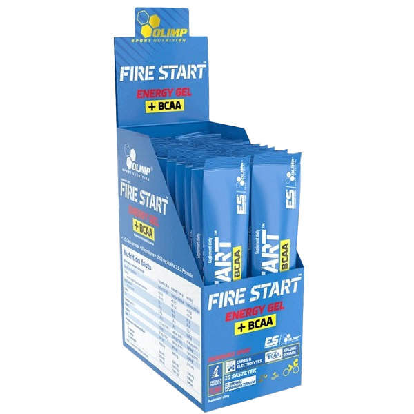 Olimp Nutrition Fire Start Energy Gel + BCAA, Orange – 20 Beutel