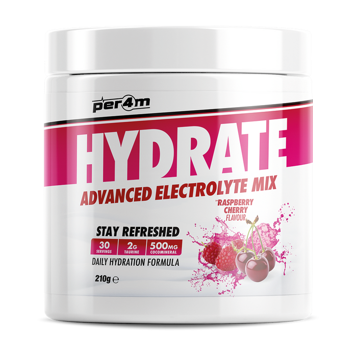 Per4m Hydration Electrolyte Mix 30 Servings - Raspberry Cherry - Electrolyte Replacements at MySupplementShop by PER4M Nutrition