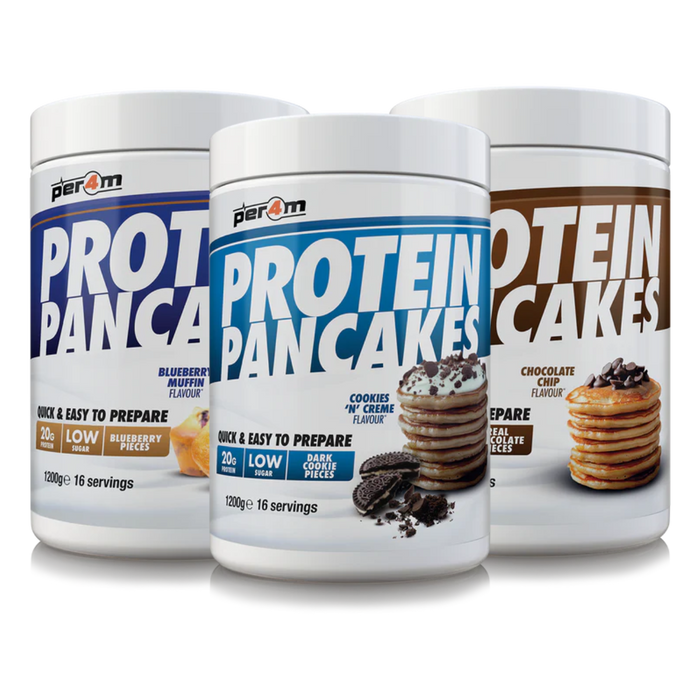 Per4m Protein Pancakes | 20g Protein | Chocolate Chip, Blueberry & Cookies & Cream 1.2kg