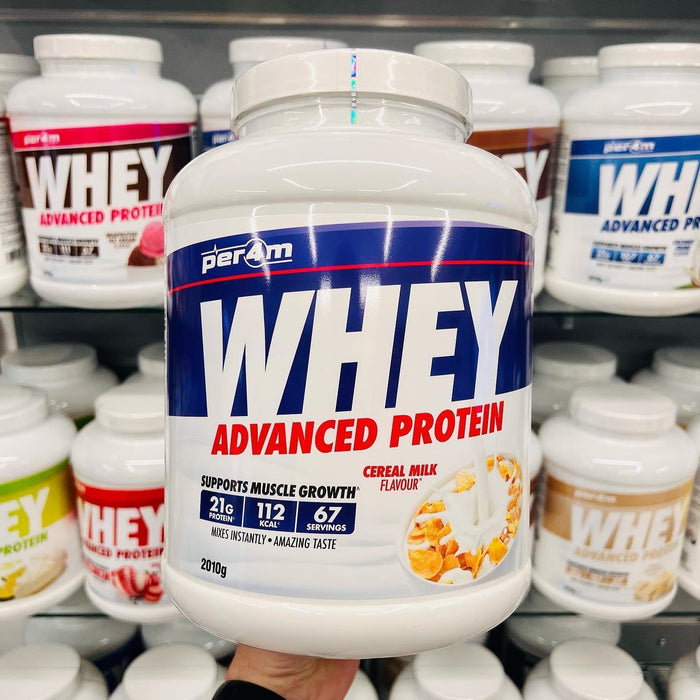 PER4M Whey Protein Powder 2.1kg - 67 Servings | 21g Protein per Serving, Zero Sugar, Gluten-Free