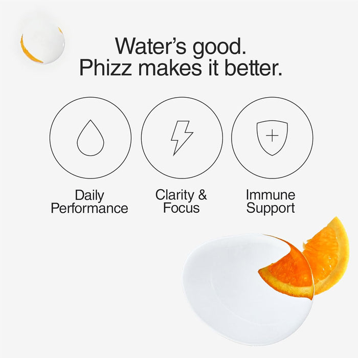 Phizz Mango 3-in-1-Brausetabletten mit Feuchtigkeit, Elektrolyten und Vitaminen, 12 x 20 Tabletten, Mango