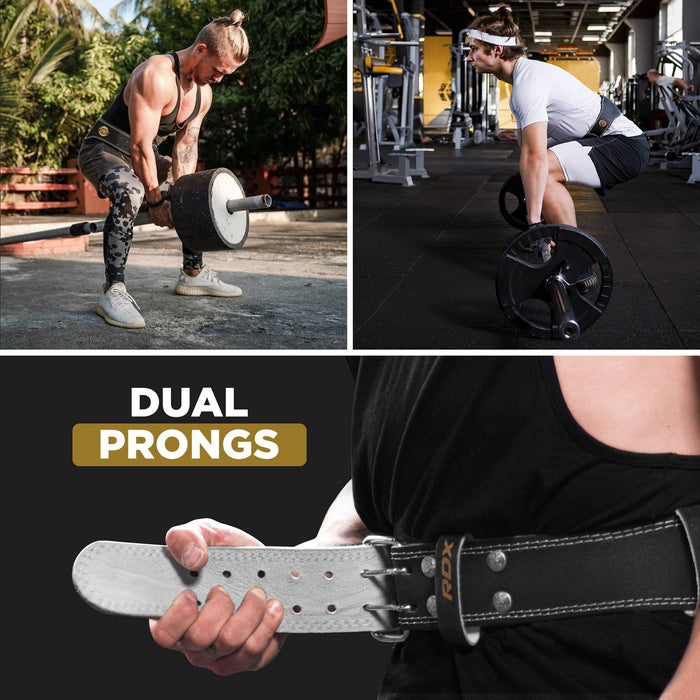 RDX Belt 4" Leather Black/Gold