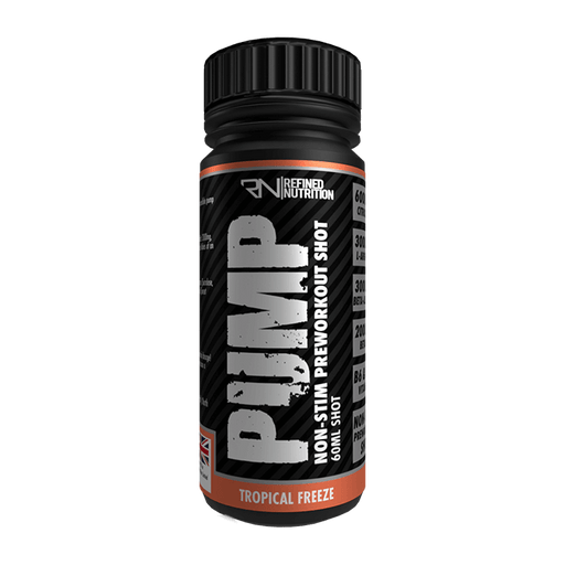 Refined Nutrition Pump Non-Stim Pre-Workout Shots 12 x 60ml - Tropical Freeze - Pre Workout at MySupplementShop by Refined Nutrition