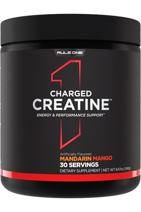 Rule One Charged Creatine, Mandarin Mango 240g - Creatine at MySupplementShop by Rule One
