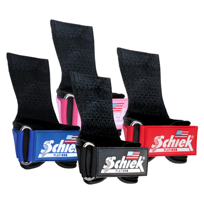 Schiek Model 1907 Platinum Edition Ultimate Grips – 3-in-1 Lifting Straps, Grip Pads & Wrist Support (Multiple Colors Available)