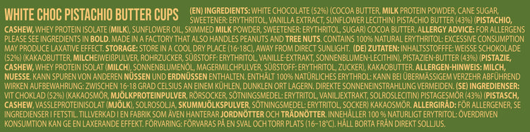 Nutry Nuts Protein Butter Cups 12x42g White Choc Pistachio - Supplements at MySupplementShop by Nutry Nuts