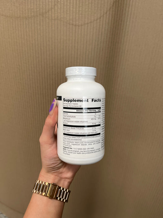 Source Naturals Magnesium Malate 1250mg 180 Tablets