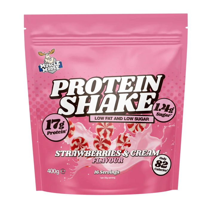 Muscle Moose Protein Shake 400g - Strawberries and Cream - Protein Powder at MySupplementShop by Muscle Moose