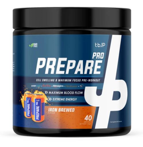 Trained By JP PrePare Pro 340g - Iron Bru - Pre Workout at MySupplementShop by Trained By JP