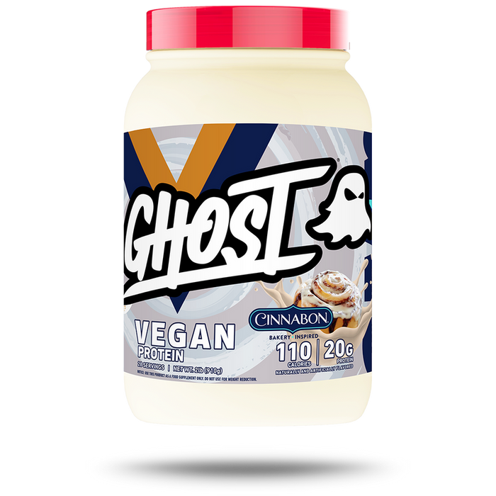 Ghost Vegan Protein 28 Servings Plant-Based Pea & Organic Pumpkin Protein - Vegan Cinnabon - Vegan Protein at MySupplementShop by Ghost