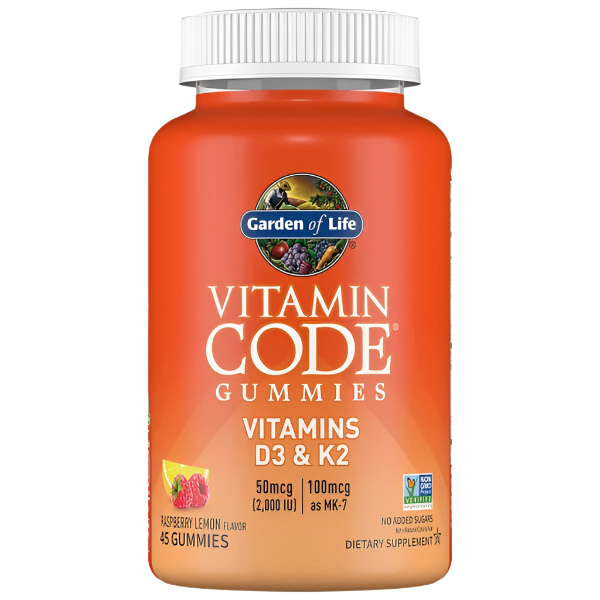 Vitamin Code Gummies Vitamins D3 & K2, Raspberry Lemon - 45 gummies