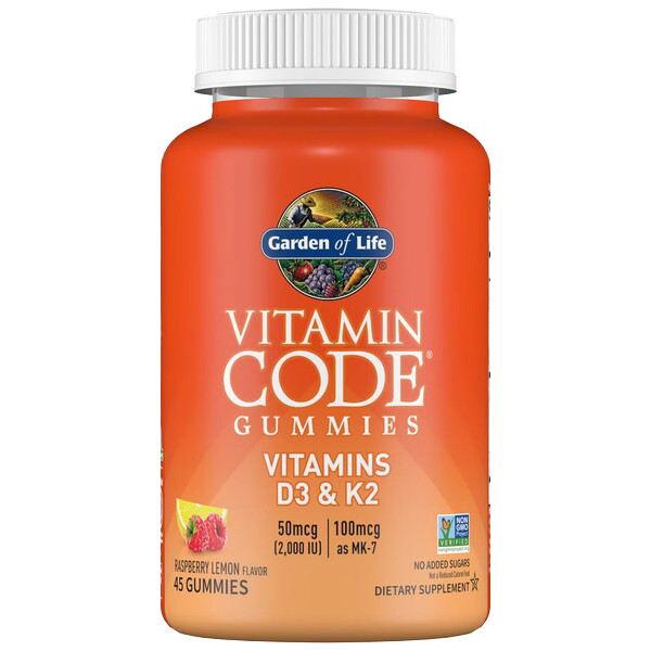 Vitamin Code Gummies Vitamins D3 & K2, Raspberry Lemon - 45 gummies