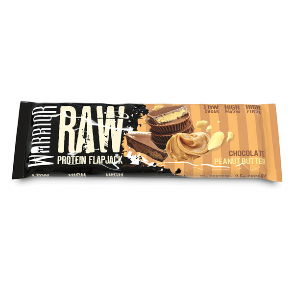 Warrior Raw Protein Flapjack 12x75g Chocolate Peanut Butter - Health Foods at MySupplementShop by Warrior Raw