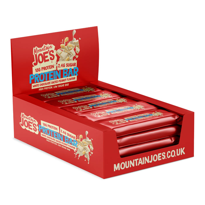 Mountain Joe's Protein Bar 12x55g - White Chocolate Salted Peanut - Protein Bars at MySupplementShop by Mountain Joe's