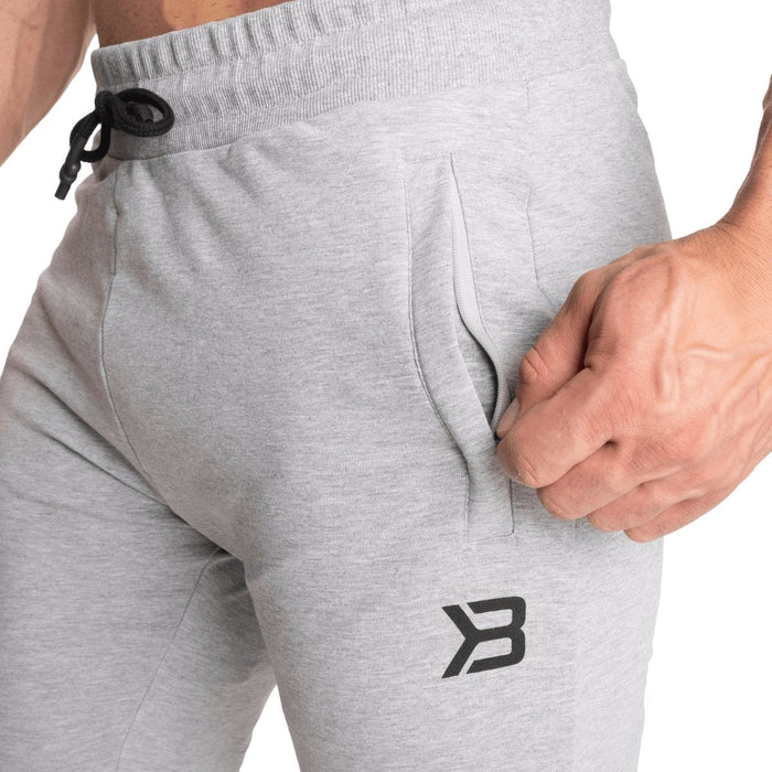 Better Bodies Tapered Joggers V2 - Light Grey - Tapered Joggers at MySupplementShop by Better Bodies