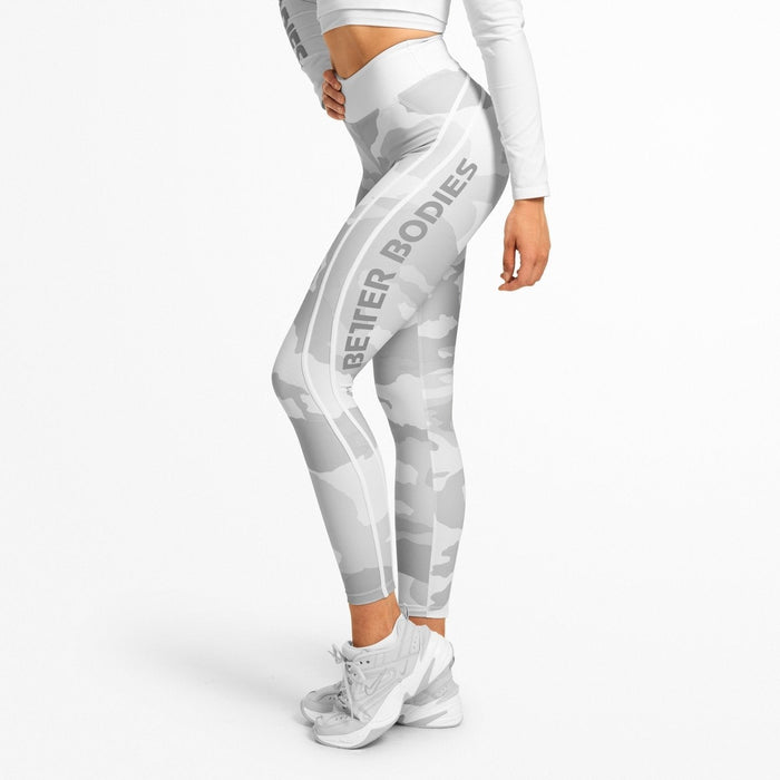 Better Bodies Camo High Tights - White Camo - Medium - Camo High Tights at MySupplementShop by Better Bodies