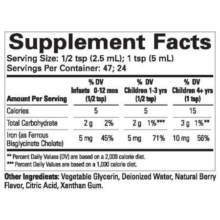 ChildLife Essentials Liquid Iron 4 fl oz (118ml) Berry Flavour - Children's Development at MySupplementShop by ChildLife Essentials