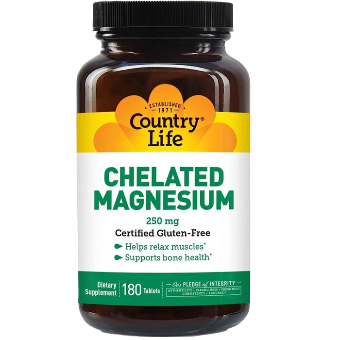 Country Life Chelated Magnesium 250mg 180 Tablet