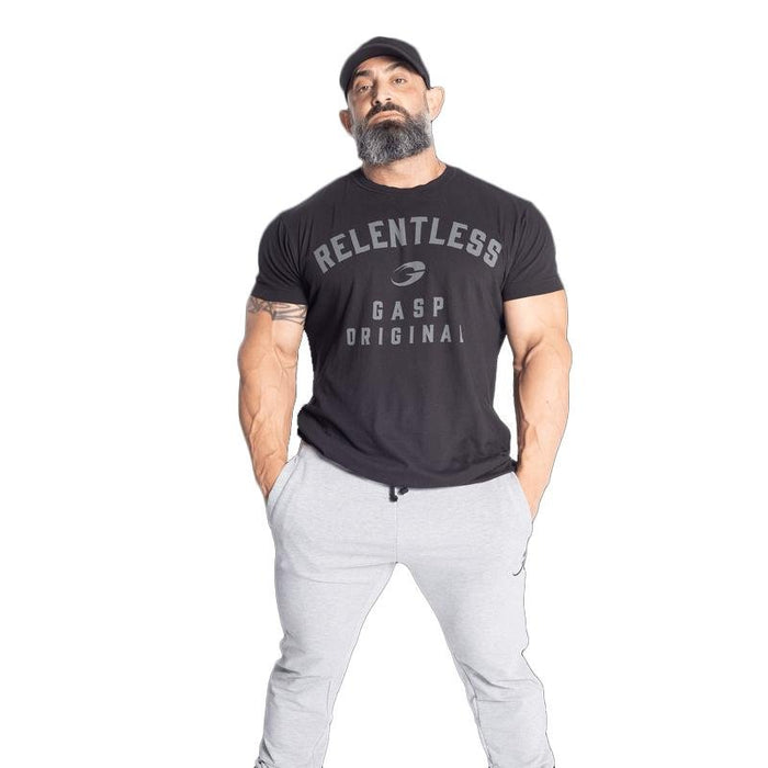 GASP Relentless Skull Tee Washed Black - Tee at MySupplementShop by Gasp