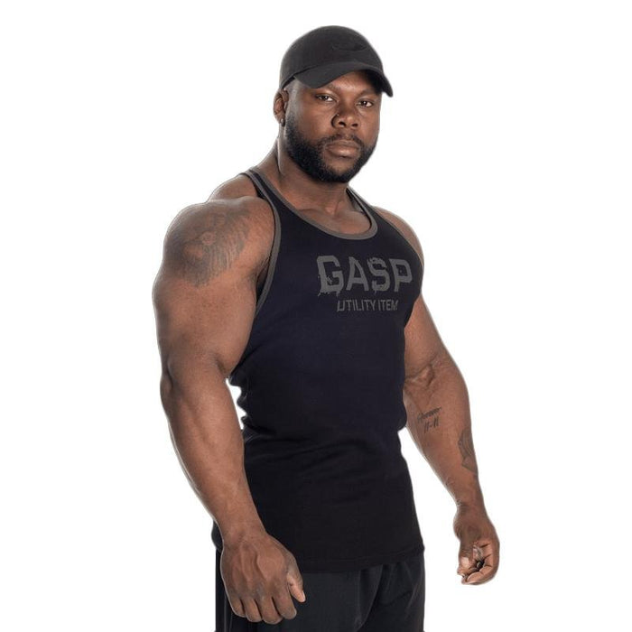 GASP Ribbed T-Back - Black - Tank Top at MySupplementShop by Gasp