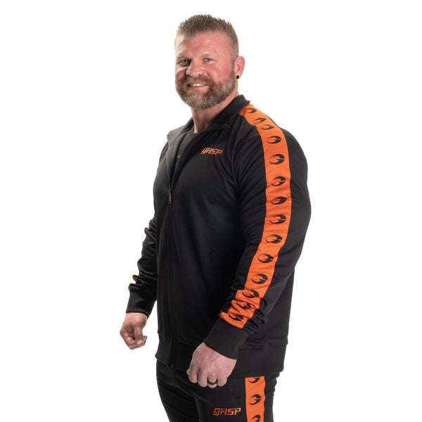 GASP Tracksuit Jacket - Black/Flame - Small - Tracksuit Jacket at MySupplementShop by Gasp