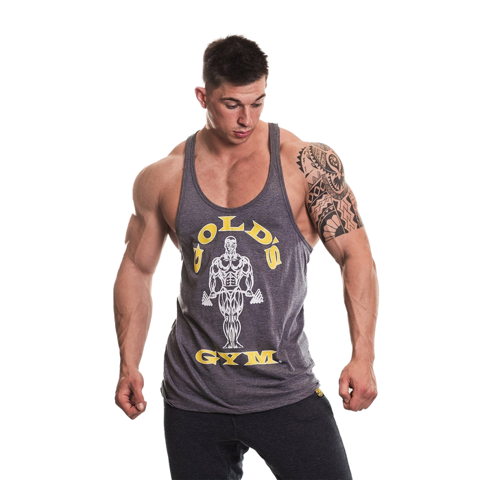 Golds Gym Muscle Joe Premium Stringer - Grey Marl