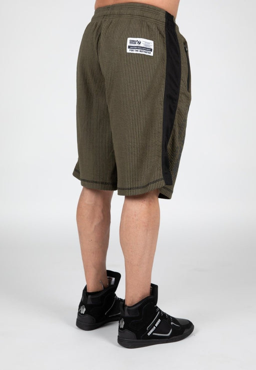 Gorilla Wear Augustine Old School Shorts - Army Green - Shorts at MySupplementShop by Gorilla Wear