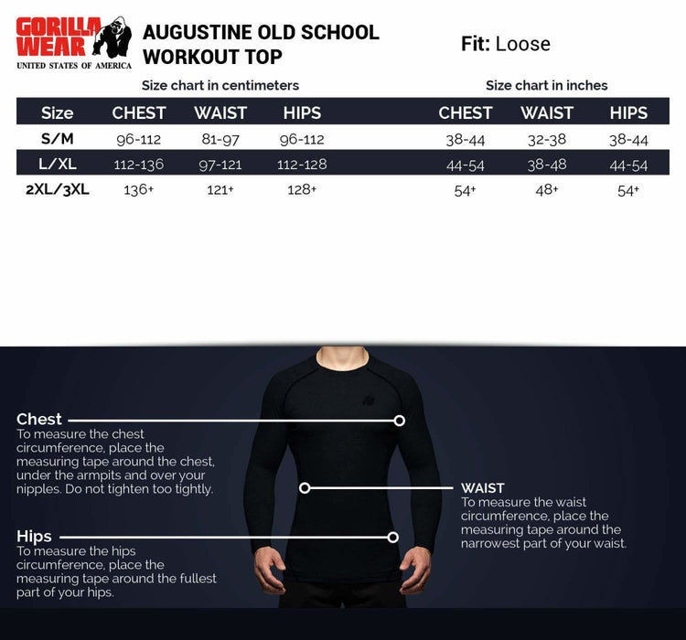 Gorilla Wear Augustine Old School Work Out Top - Black - Work Out Top at MySupplementShop by Gorilla Wear