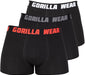 Gorilla Wear Boxer Shorts 3-Pack Black - Small - Boxer Shorts at MySupplementShop by Gorilla Wear