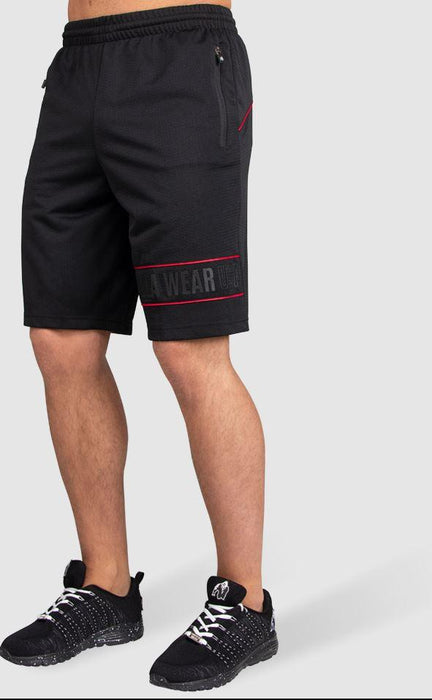 Gorilla Wear Branson Shorts Black/Red - Small - Shorts at MySupplementShop by Gorilla Wear