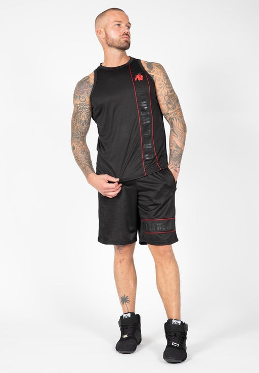 Gorilla Wear Branson Tank Top Black/Red - Large - Tank Top at MySupplementShop by Gorilla Wear