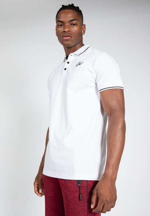 Gorilla Wear Delano Polo White/Black - Medium - Polo at MySupplementShop by Gorilla Wear