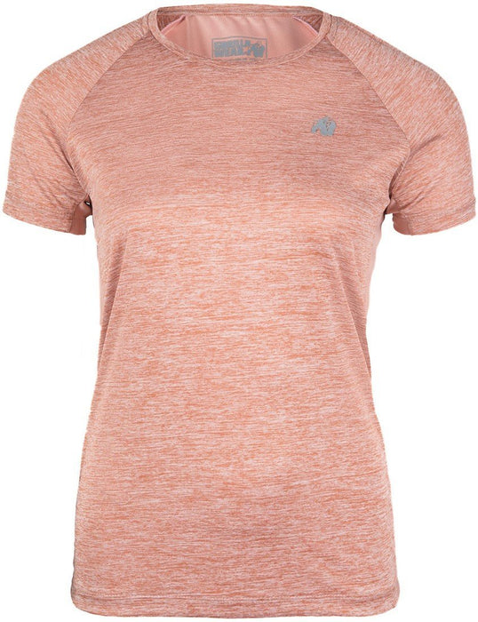 Gorilla Wear Monetta Performance T-Shirt - Salmon Pink - T-Shirt at MySupplementShop by Gorilla Wear