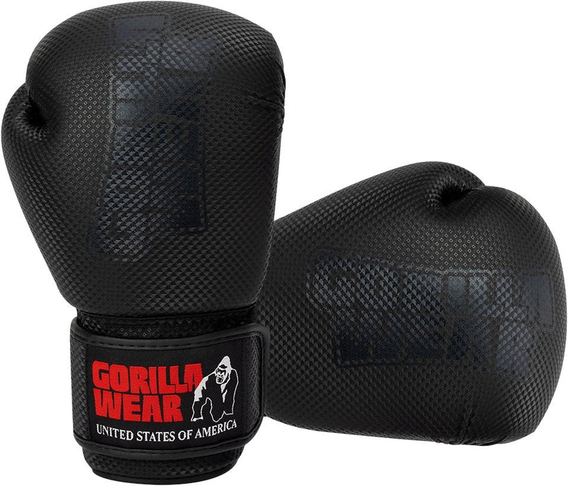 Gorilla Wear Montello Boxing Gloves - Black - Boxing Gloves at MySupplementShop by Gorilla Wear