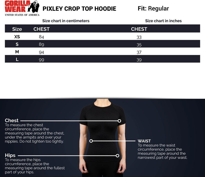 Gorilla Wear Pixley Crop Top Hoodie - Grey - Hoodie at MySupplementShop by Gorilla Wear