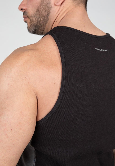 Gorilla Wear Richmond Rib Tank Top Black/Grey - Small/Medium - Tank Top at MySupplementShop by Gorilla Wear