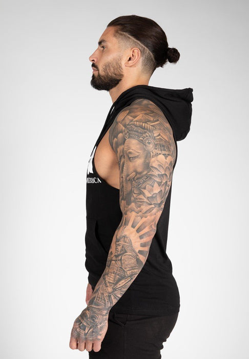 Gorilla Wear Rogers Hooded Tank Top - Black - XXXXL - Tank Top at MySupplementShop by Gorilla Wear