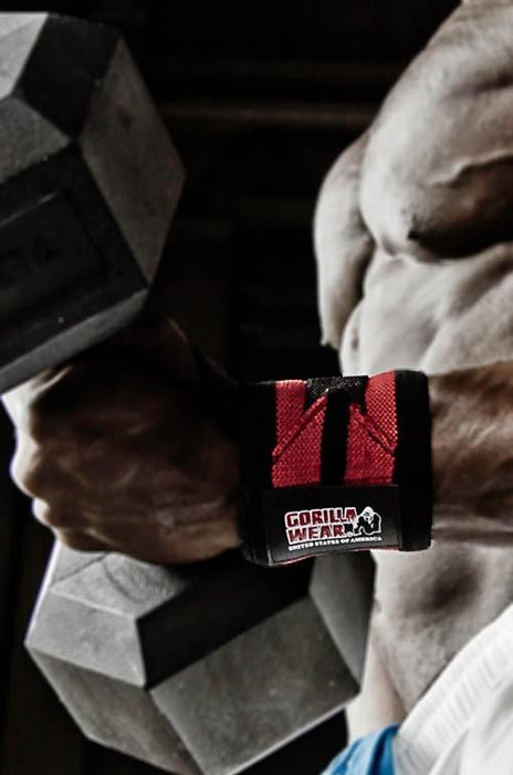 Gorilla Wear Wrist Wraps Pro - Black/Red - Wrist Wraps at MySupplementShop by Gorilla Wear