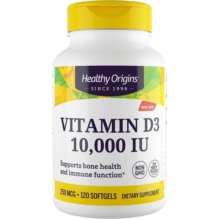 Healthy Origins Vitamin D3 10,000iu 120 Softgels - Immune Support at MySupplementShop by Healthy Origins