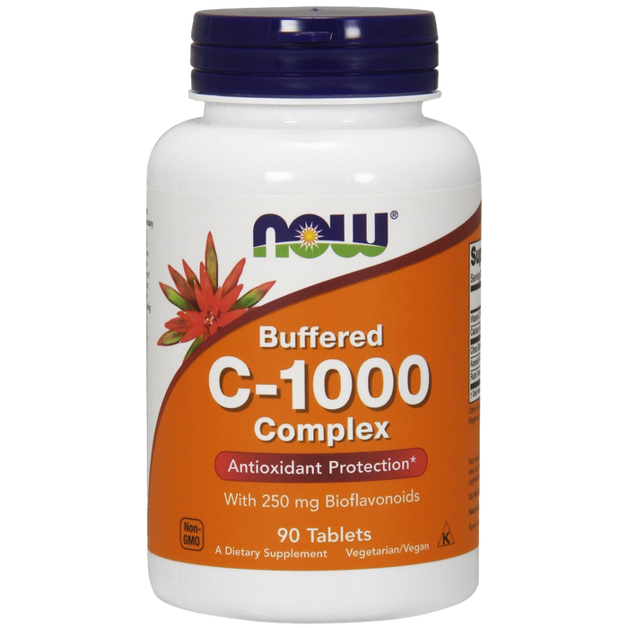 NOW Foods Vitamin C-1000 Complex - Buffered with 250mg Bioflavonoids - 90 tabs