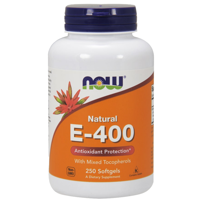 NOW Foods Vitamin E-400 - Natural (Mixed Tocopherols) - 250 softgels