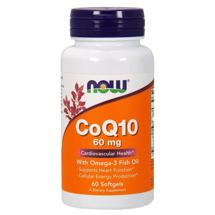 NOW Foods CoQ10 with Omega-3, 60mg with - 60 softgels