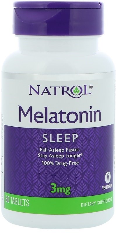 Natrol Melatonin, 3mg - 60 tabs - Sports Nutrition at MySupplementShop by Natrol