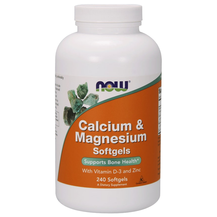 NOW Foods Calcium & Magnesium with Vit D and Zinc - 240 Softgels