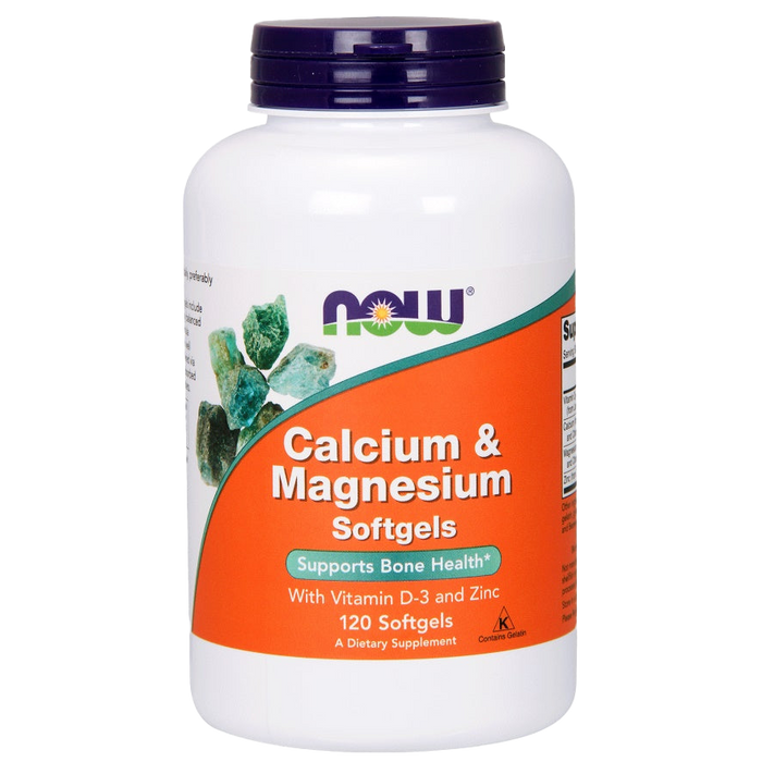 NOW Foods Calcium & Magnesium with Vit D and Zinc - 120 softgels